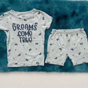 Carter’s Toddler Girl Short Sleeve Graphic Pajama Set Size 4T
